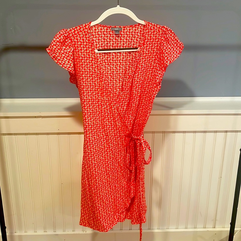 Floral print wrap dress Aerie size small